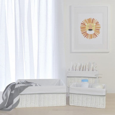 Living Textiles 3pc Storage Set - Grey/White-1