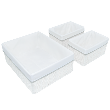Living Textiles 3pc Storage Set - Grey/White-2