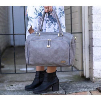Buy Isoki Double Zip Satchel Nappy Bag - Stone Grey Online -  Babies.co.nz