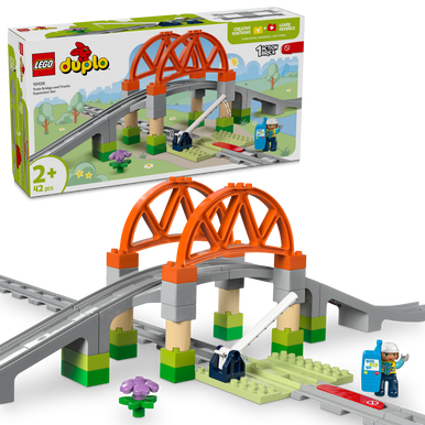 LEGO DUPLO 10426 Train Bridge and Tracks Expansion Set-1