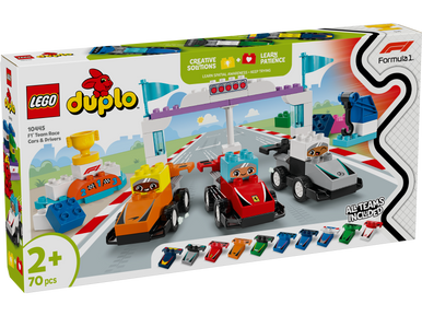 LEGO Duplo 10445 F1 Team Race Cars & Drivers-2