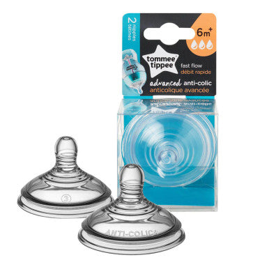 Tommee Tippee Advanced Anti-Colic Teats Fast Flow 2pk-1