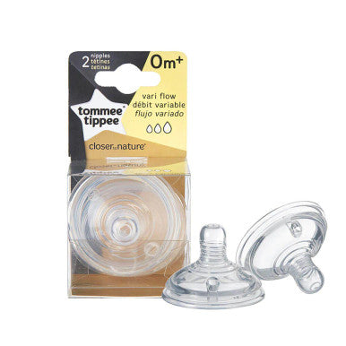 Tommee Tippee Closer To Nature Teats Variable Flow 2pk-1