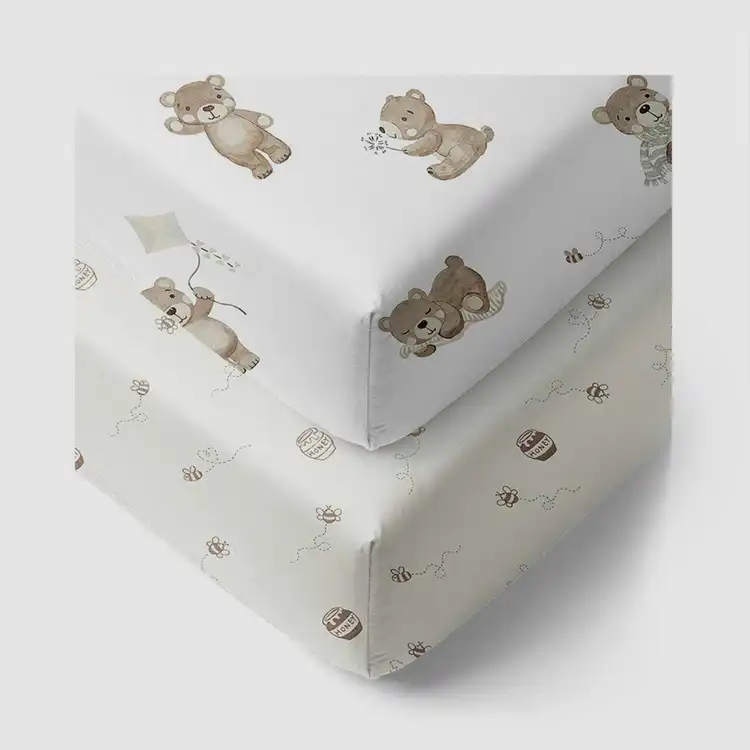Living Textile Jersey Cot Fitted Sheets-11