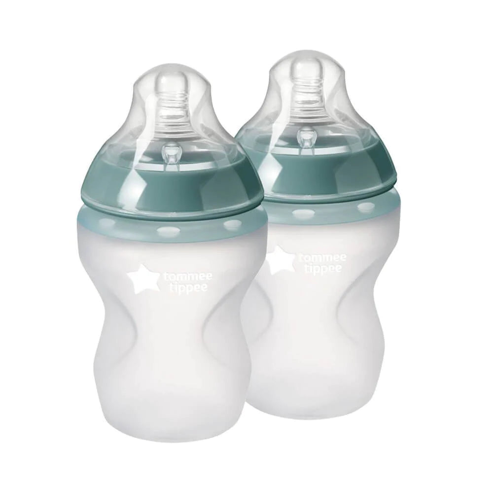 Tommee Tippee Closer To Nature Silicone Bottle 260ml 2pk-1