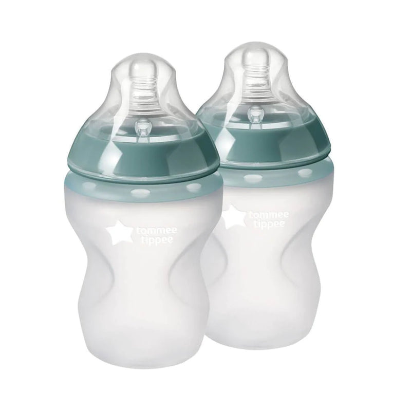 Tommee Tippee Closer To Nature Silicone Bottle 260ml 2pk-1