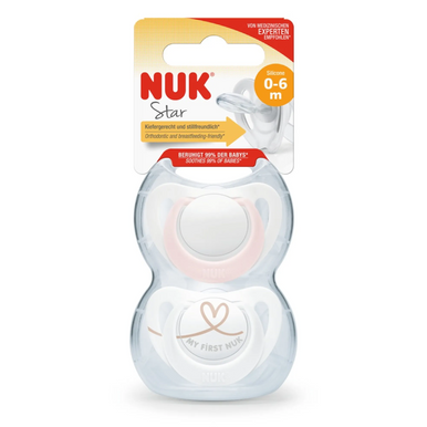 NUK Star Silicone Soother 0-6 months / Pink-1