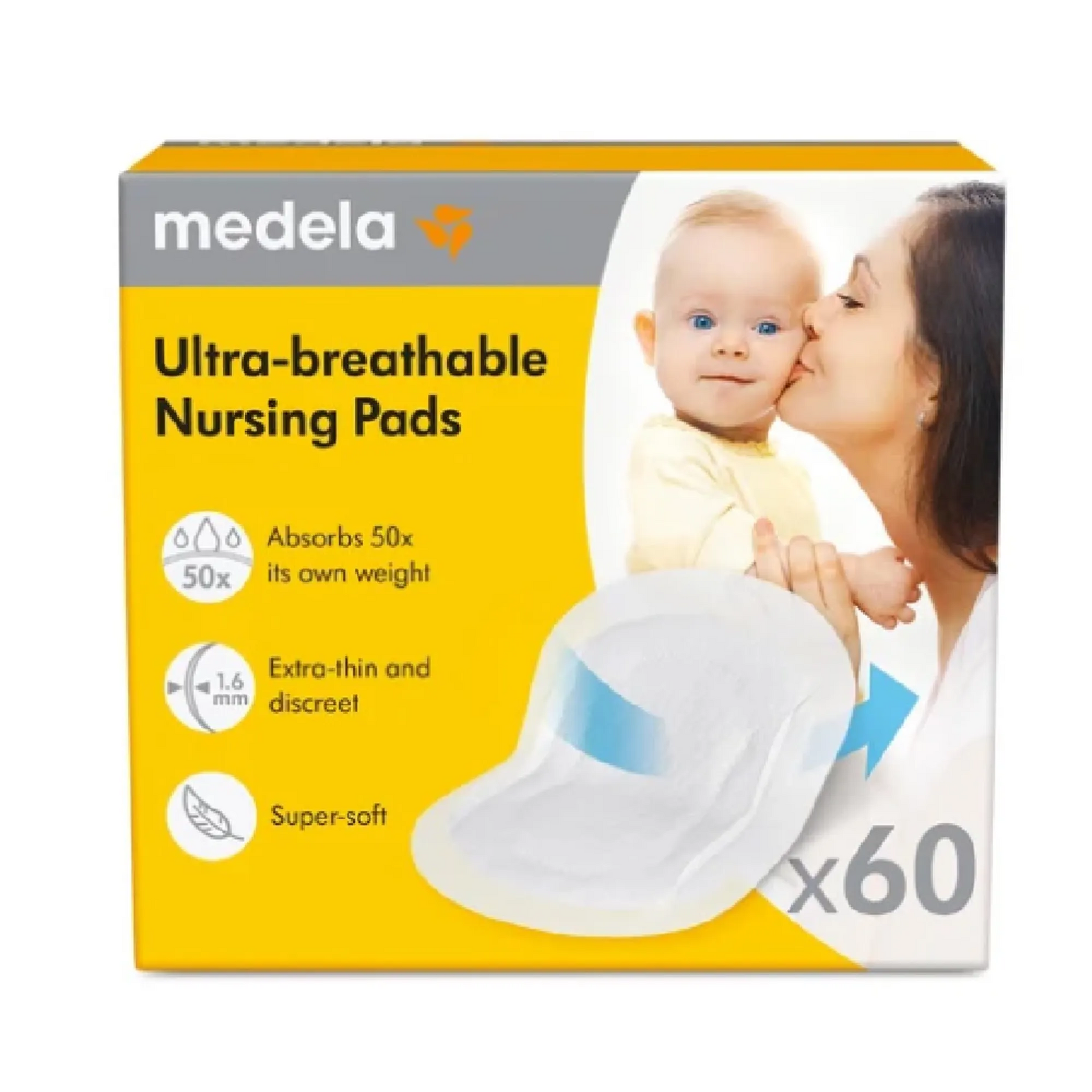 Medela Ultra-Breathable Nursing Pads 60pk-1
