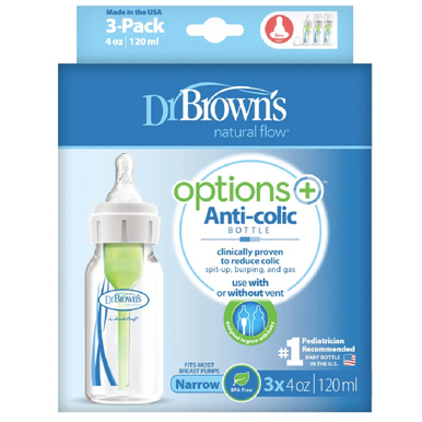 Dr Browns Options+ 120Ml Narrow Neck Bottles (3Pk)-2