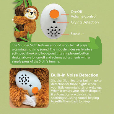 Sloth Baby Shusher - Plush Soothing Sloth Companion-3
