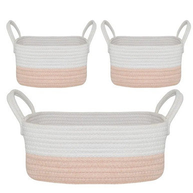 Living Textiles 3pc Storage Set - Blush-3