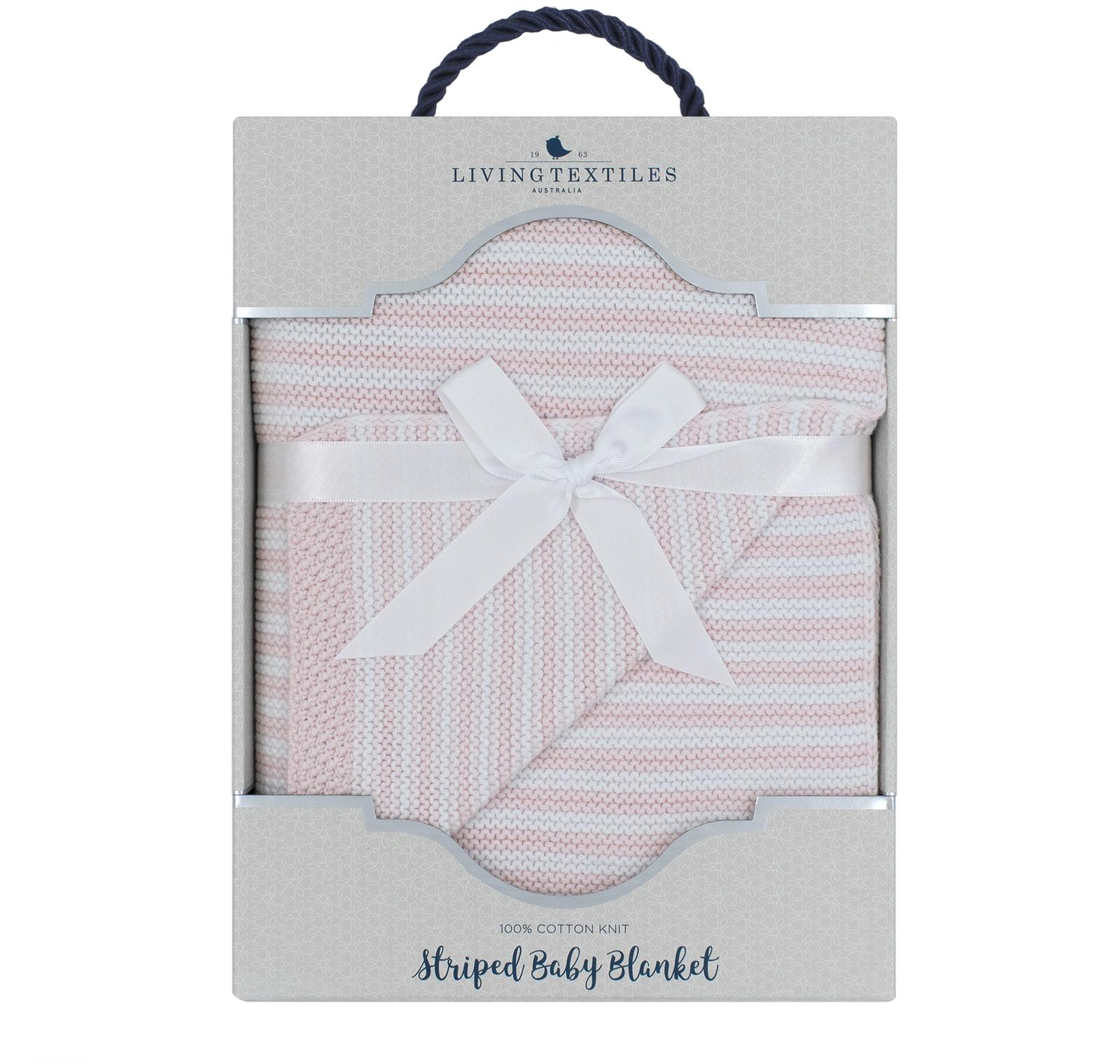 Living Textiles Cotton Knit Stripe Blanket-4