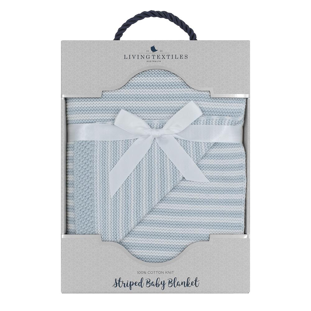 Living Textiles Cotton Knit Stripe Blanket-6