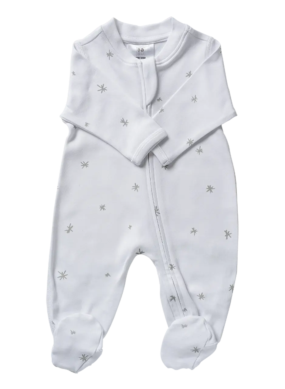Babu Organic All In One Zip Front with Feet-6