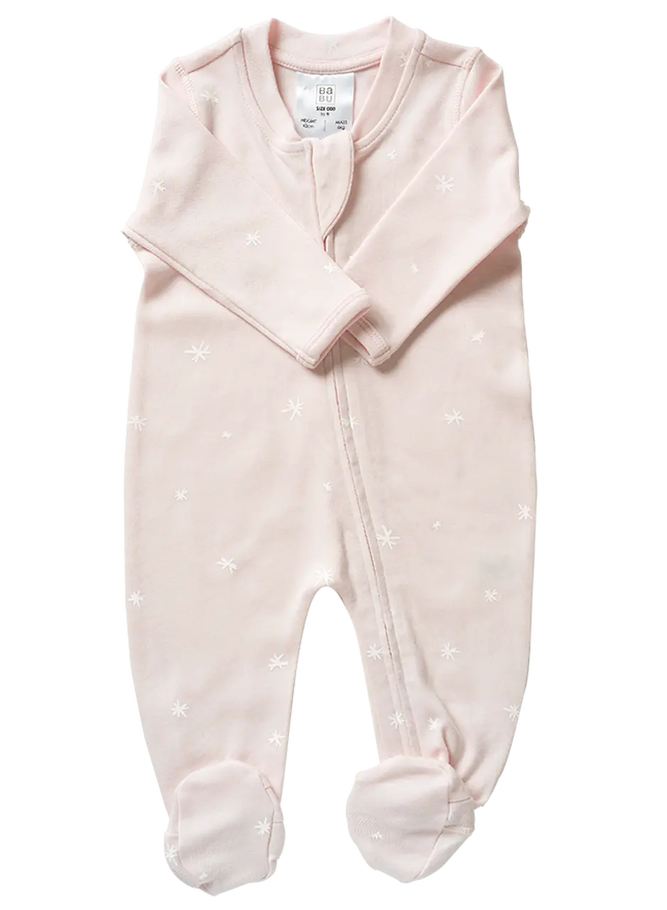 Babu Organic All In One Zip Front with Feet-7
