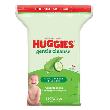 Huggies Wipes Cucumber & Aloe Refill 240s-1