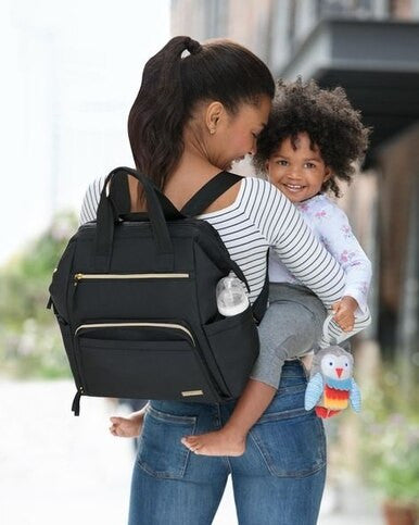 Skip Hop Mainframe Wide Open Diaper Backpack - Black-1