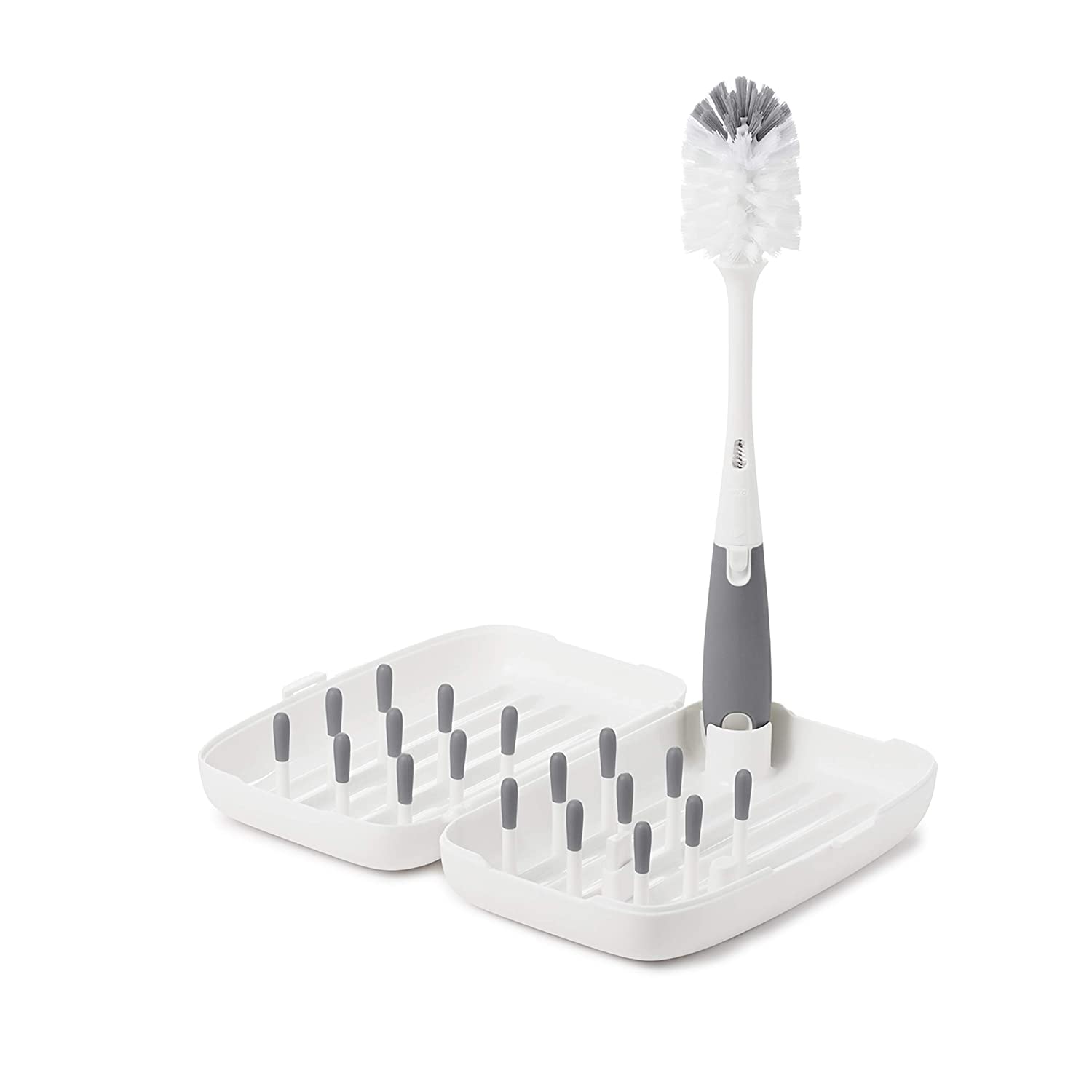 OXO Tot Travel Size Drying Rack with Bottle Brush-4