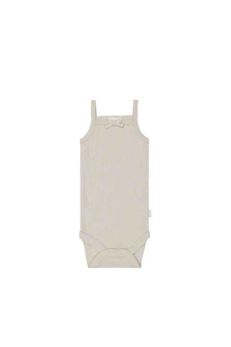 Jamie Kay Organic Cotton Modal Singlet Bodysuit - Beech-4