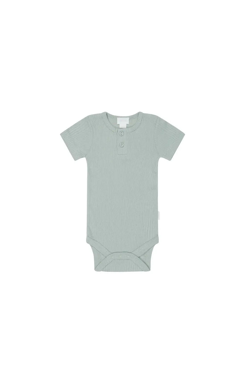 Jamie Kay Organic Cotton Modal Darcy Rib Tee Bodysuit - Mineral-2