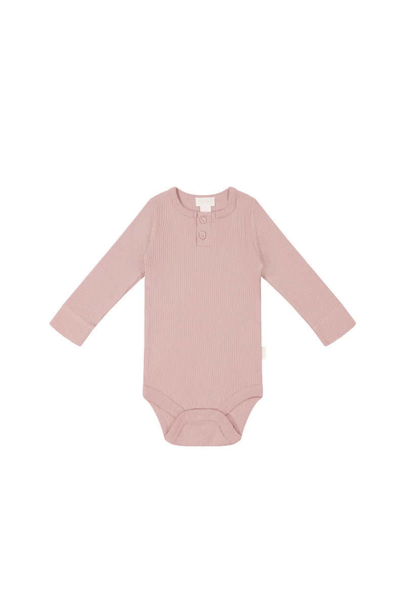 Jamie Kay Organic Cotton Modal Long Sleeve Rib Bodysuit - Doll-2