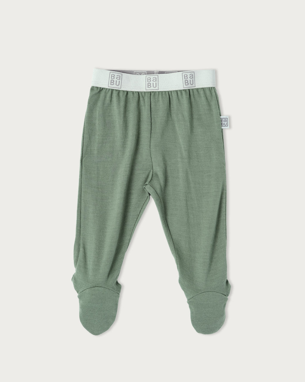 Babu Merino Footed Leggings - Sage-4