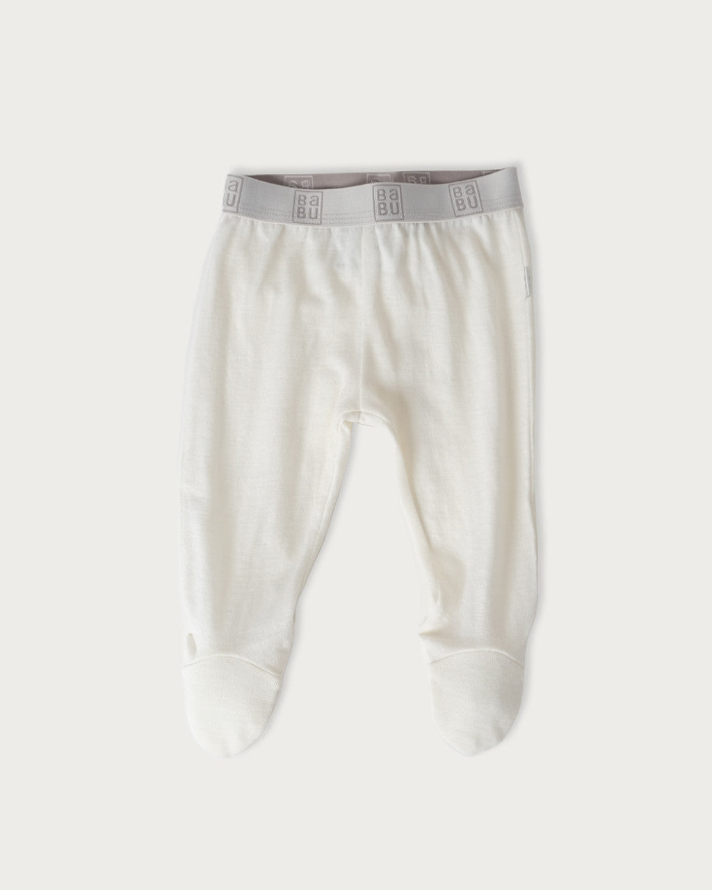 Babu Merino Footed Leggings - Cream-3