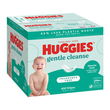 Huggies Mega Fragrance free Baby Wipes - 400 pack-1