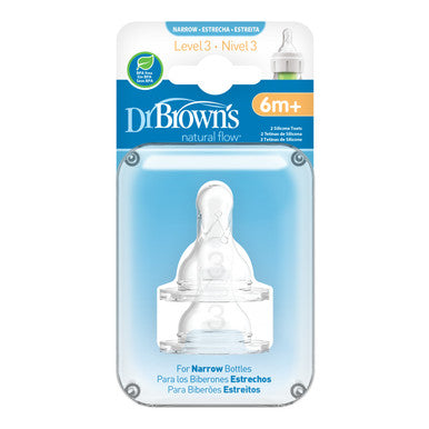 Dr Brown's Level 3 Narrow Neck Teats 2-Pack-2