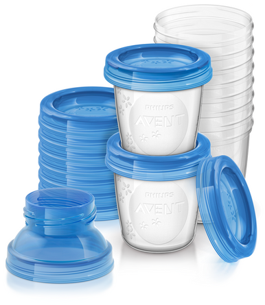 Philips AVENT Breast Milk Storage Cups 180ml 10pcs-1