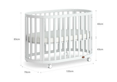 Boori Eden Oval Cot - Barley White-2