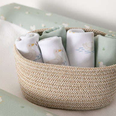 Living Textiles 3-pack Wash Cloths - Goosey Goosey-3
