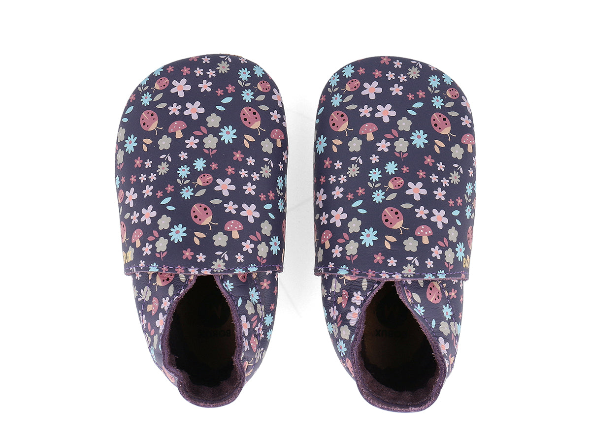 Bobux Soft Sole Enchantment - Grape Floral-2