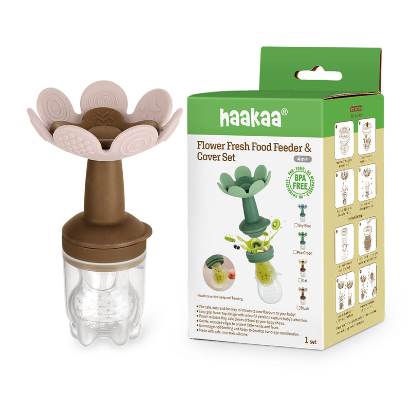 Haakaa Flower Fresh Food Feeder & Cover Set-4