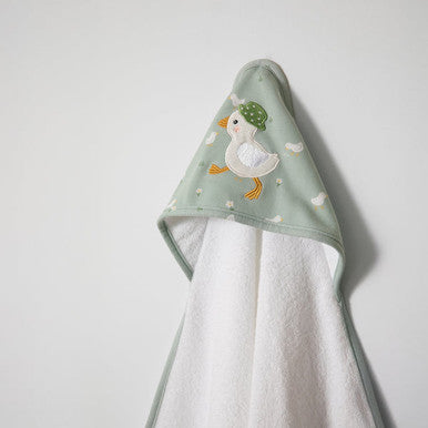 Living Textiles Hooded Towel - Goosey Goosey-3