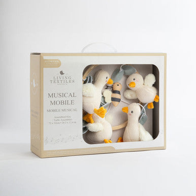 Living Textiles Musical Mobile Set - Goosey Goosey-3