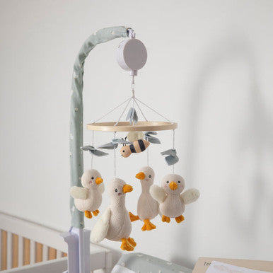 Living Textiles Musical Mobile Set - Goosey Goosey-1