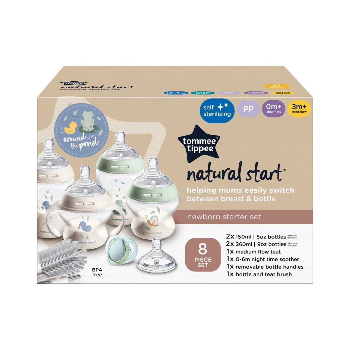 Tommee Tippee Natural Start 'Around The Pond' Newborn Starter Set-1