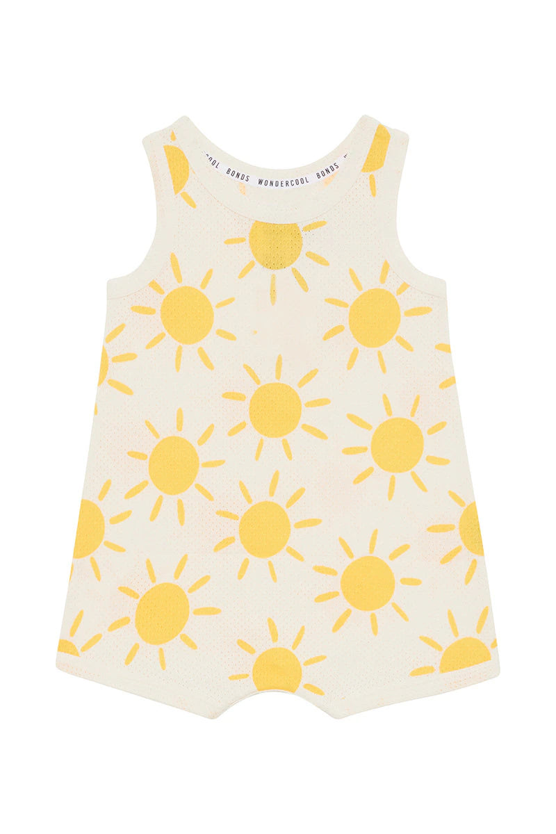 Bonds Wondercool Eyelet Hot Days Suit - Sun-Burst Yellow-3