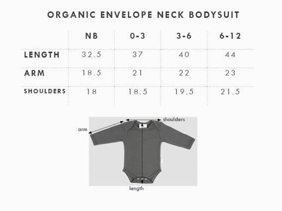 Babu Organic Envelope Neck Bodysuit - Coastal-3