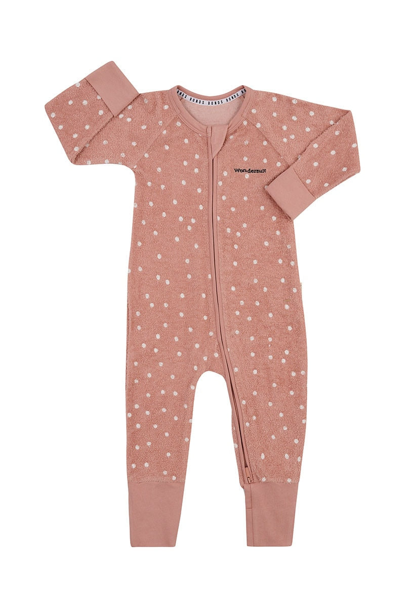 Bonds Poodlette Zip Wondersuit -Ditsy Dot Ceramic Dust-6