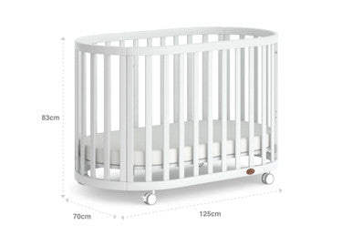 Boori Eden Oval Cot - Barley White-3
