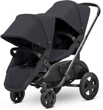 Quinny Hubb Double Stroller + Carry Cot  - Black/Black