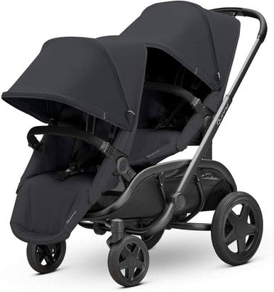 Quinny Hubb Double Stroller + Carry Cot  - Black/Black-1