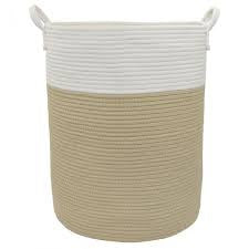 Living Textiles Cotton Rope Hamper - Natural-1