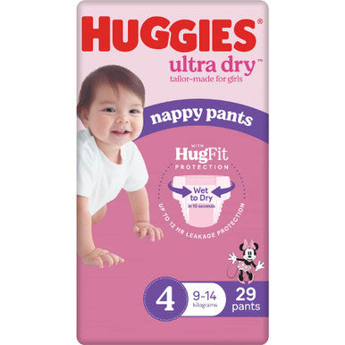 Huggies Ultra Dry Nappy Pants Toddler Girl - Size 4-2