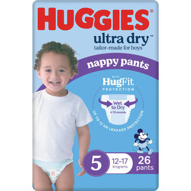 Huggies Ultra Dry Nappy Pants Walker Boy - Size 5-2