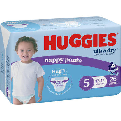 Huggies Ultra Dry Nappy Pants Walker Boy - Size 5-1
