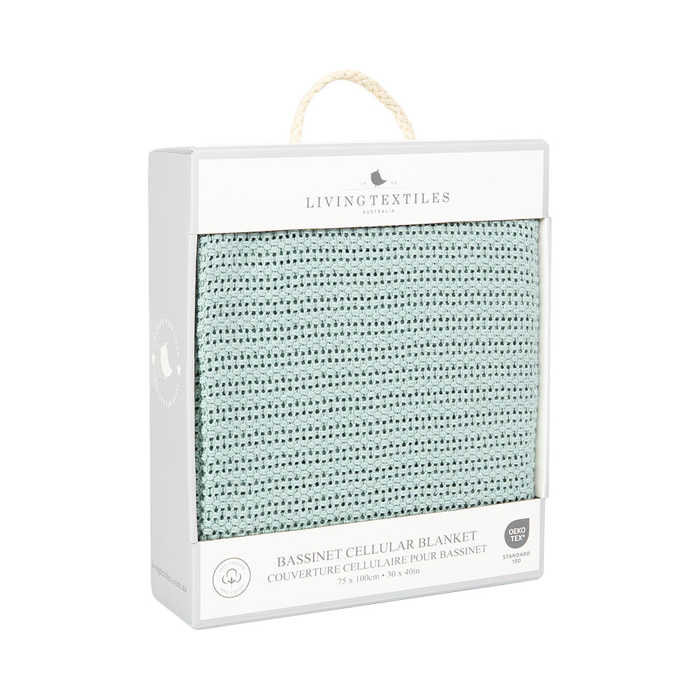 Living Textiles Bassinet Cellular Blanket-5
