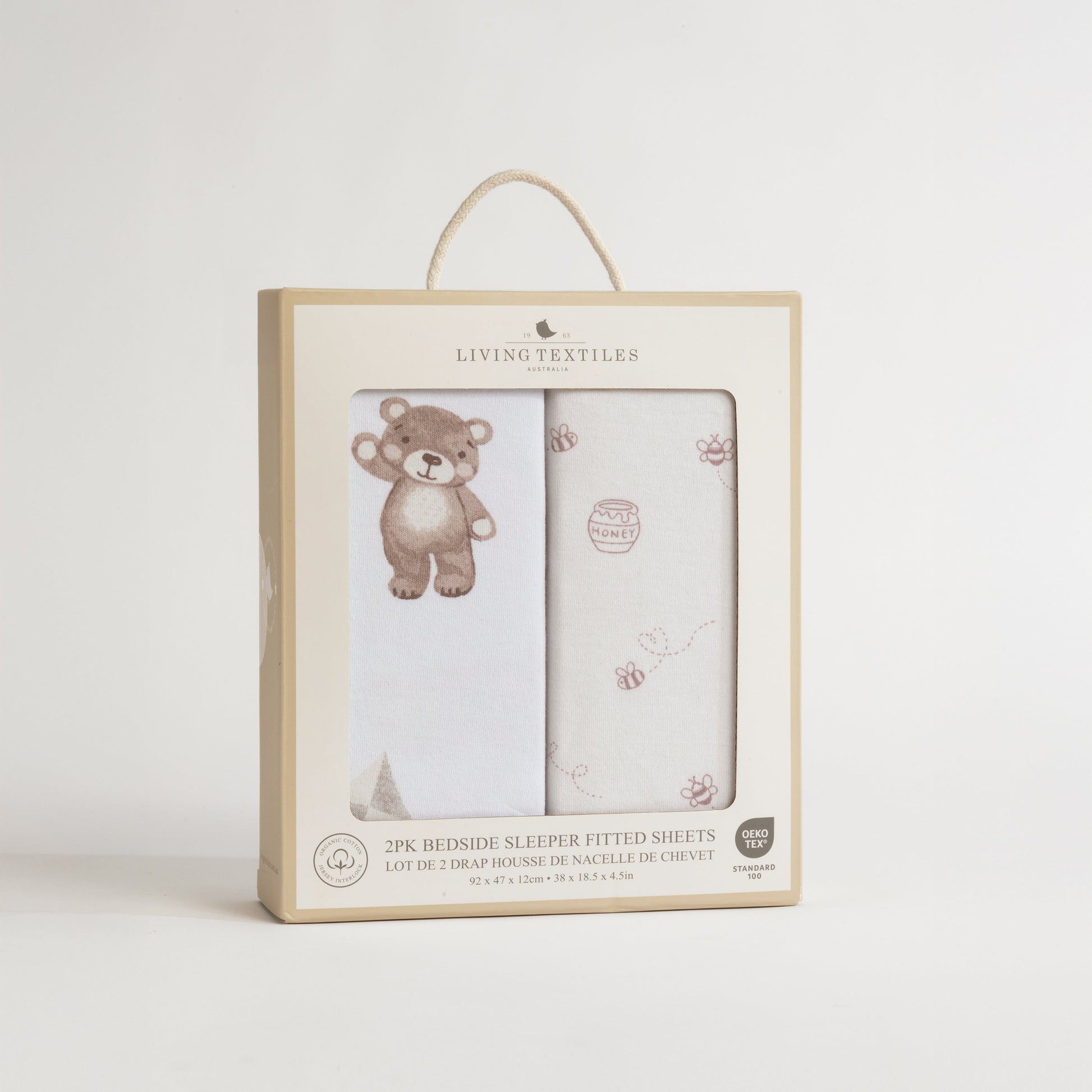 Living Textiles Bedside Sleeper Fitted Sheet 2pk-6
